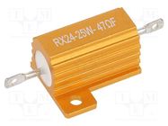 Resistor: wire-wound; with heatsink; 47Ω; 25W; ±1%; 50ppm/°C SR PASSIVES