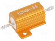 Resistor: wire-wound; with heatsink; 68Ω; 25W; ±1%; 50ppm/°C SR PASSIVES