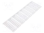 Markers; 3÷3.7mm; polyamide 66; white; -40÷100°C; push-in; SFR WEIDMÜLLER