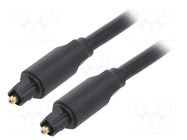 Cable; Toslink plug,both sides; 3m; Plating: gold-plated; black VENTION