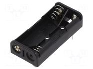 Holder; AAA,R3; Batt.no: 2; for PCB; black COMF