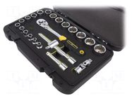 Wrench-set; socket spanner; 3/8"; 23pcs. C.K