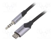 Cable; Jack 3.5mm plug,USB B micro plug; nickel plated; 2m VENTION