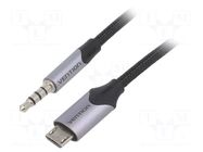 Cable; Jack 3,5mm 4pin plug,USB B micro plug; nickel plated; 2m VENTION