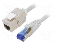 Extender Ethernet; RJ45 socket,RJ45 plug; S/FTP; 6a; stranded; Cu LOGILINK