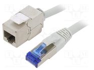 Extender RJ45; S/FTP; 6a; stranded; Cu; LSZH; grey; 10m; 26AWG LOGILINK