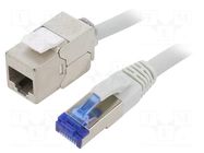 Extender Ethernet; RJ45 socket,RJ45 plug; S/FTP; 6a; stranded; Cu LOGILINK