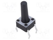 Microswitch TACT; SPST-NO; Pos: 2; 0.05A/12VDC; THT; 1.57N; 6x6x4mm E-SWITCH