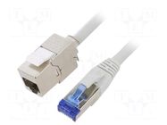 Extender Ethernet; RJ45 socket,RJ45 plug; S/FTP; 6a; stranded; Cu LOGILINK