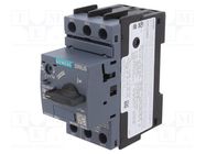 Motor breaker; 3kW; 220÷690VAC; for DIN rail mounting; Size: S0 SIEMENS