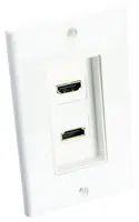 HDMI WALL PLATE, DUAL, 1A, 300VDC