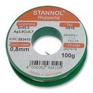 SOLDER WIRE, LEAD FREE, 0.8MM, 100G