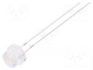 LED; violet; 4.8mm; 500÷750mcd; 100°; Front: convex; 2.9÷3.6VDC OPTOSUPPLY