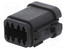 Connector: wire-wire; PX0; female; plug; for cable; PIN: 8; black BULGIN
