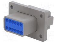 Connector: wire-wire; plug; male; PX0; for panel mounting; PIN: 12 