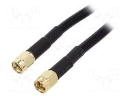 Cable; 2m; SMA male,both sides; black; 50Ω MFG