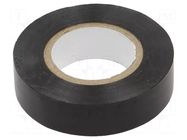 Tape: electrical insulating; W: 19mm; L: 20m; Thk: 0.13mm; black IPT