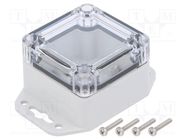 Enclosure: multipurpose; X: 60mm; Y: 60mm; Z: 40mm; ZP; ABS; IP67 KRADEX