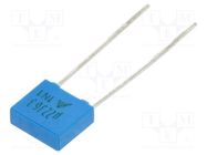 Capacitor: polyester; 0.22uF; 40VAC; 63VDC; 5mm; ±5%; 7.3x6.5x2.5mm EPCOS