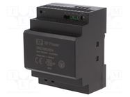 Power supply: switched-mode; for DIN rail; 100W; 24VDC; 4.2A; 90% XP POWER