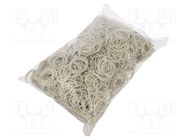 Rubber bands; Width: 1.5mm; Thick: 1.5mm; rubber; white; Ø: 30mm; 1kg 