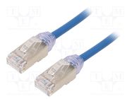 Patch cord; F/UTP,TX6A-28™; 6a; solid; Cu; LSZH; blue; 5m; 28AWG PANDUIT