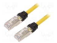 Patch cord; S/FTP,TX6A™ 10Gig; 6a; stranded; Cu; LSZH; yellow; 5m PANDUIT