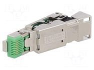 Connector: RJ45; plug; PIN: 8; gold-plated; 8p8c; for cable; IDC PHOENIX CONTACT