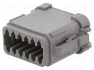 Connector: wire-wire; PX0; female; plug; for cable; PIN: 12; grey BULGIN