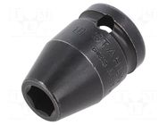 Socket; 6-angles,socket spanner,impact; HEX 10mm; 1/2"; IMPACT STAHLWILLE