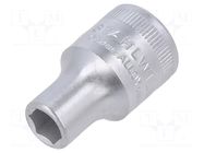 Socket; 6-angles,socket spanner; HEX 9mm; 1/2"; short STAHLWILLE
