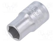 Socket; 6-angles,socket spanner; HEX 13mm; 1/2"; 38mm; short STAHLWILLE