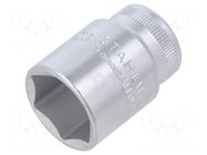 Socket; 6-angles,socket spanner; HEX 23mm; 1/2"; short STAHLWILLE