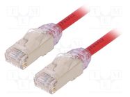 Patch cord; F/UTP,TX6A-28™; 6a; solid; Cu; LSZH; red; 2m; 28AWG PANDUIT