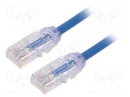 Patch cord; TX6A-28™,U/UTP; 6a; wire; Cu; LSZH; blue; 5m; 28AWG PANDUIT