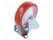 Transport wheel; Ø: 125mm; W: 37mm; H: 156mm; rigid; 150kg; steel RADER