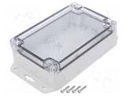 Enclosure: multipurpose; X: 100mm; Y: 150mm; Z: 45mm; ZP; light grey KRADEX