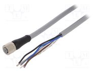 Connection lead; M12; PIN: 5; straight; 1.5m; plug; 63VAC; 12A; IP67 