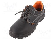 Shoes; Size: 43; black; leather; with metal toecap; 7241EN BETA