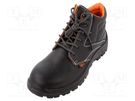 Boots; Size: 44; black; leather; with metal toecap; 7243EN BETA