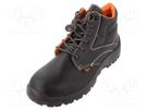 Boots; Size: 46; black; leather; with metal toecap; 7243EN BETA