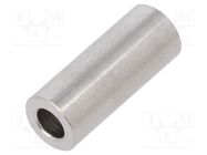 Spacer sleeve; 20mm; cylindrical; stainless steel; Out.diam: 8mm DREMEC