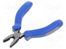 Pliers; miniature,universal; two-component handle grips; 122mm KING TONY