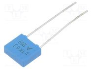 Capacitor: polyester; 0.1uF; 40VAC; 63VDC; 5mm; ±10%; 7.3x6.5x2.5mm EPCOS