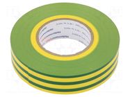 Tape: electrical insulating; W: 19mm; L: 20m; Thk: 0.18mm; PVC film HELLERMANNTYTON