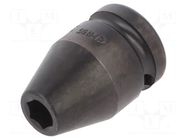 Socket; 6-angles,socket spanner,impact; HEX 8mm; 1/2"; IMPACT STAHLWILLE