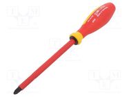 Screwdriver; insulated; Phillips; PH3; Blade length: 150mm; 1kVAC STAHLWILLE