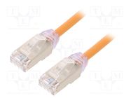 Patch cord; F/UTP,TX6A-28™; 6a; solid; Cu; LSZH; orange; 5m; 28AWG PANDUIT