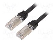 Patch cord; S/FTP,TX6A™ 10Gig; 6a; stranded; Cu; LSZH; black; 2m PANDUIT