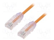 Patch cord; TX6-28™,U/UTP; 6; stranded; Cu; LSZH; orange; 1m; 28AWG 